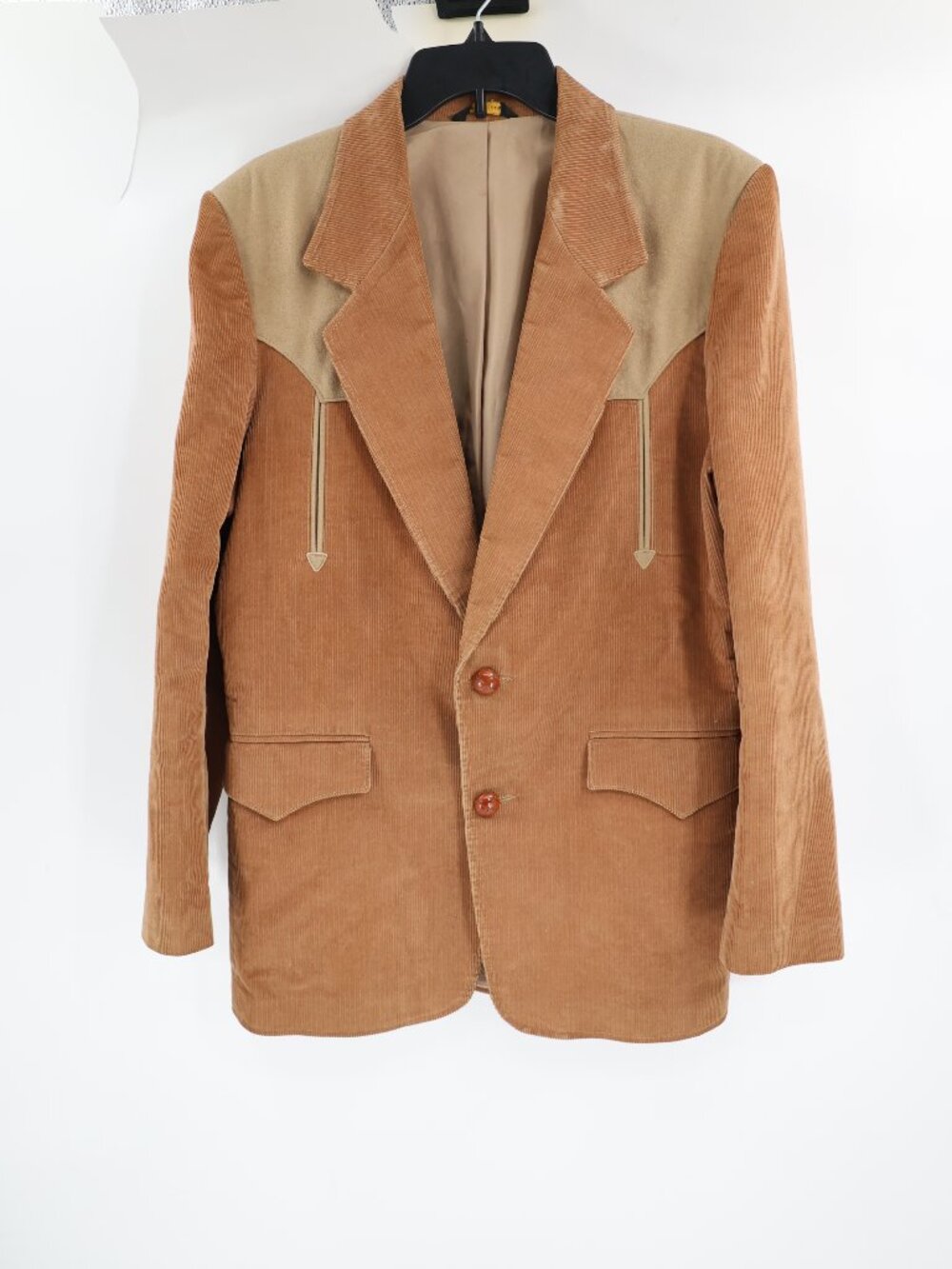 Vintage Pioneer Wear Sport Coat Mens 42 Corduroy Two Button Western yoke rodeo
